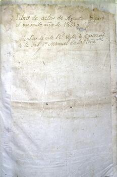 Libro de actas del Ayuntamiento del Valle de Cabezón de la Sal