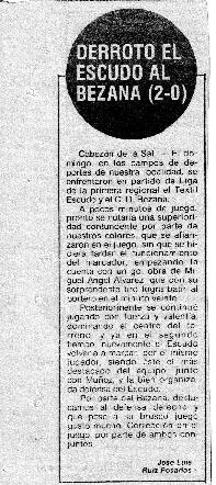 205 DERROTÓ AL ESCUDO EL BEZANA 2-0