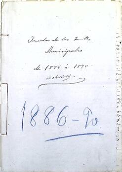 Acuerdos de las Juntas Municipales de Cabezón de la Sal, 1886-1890