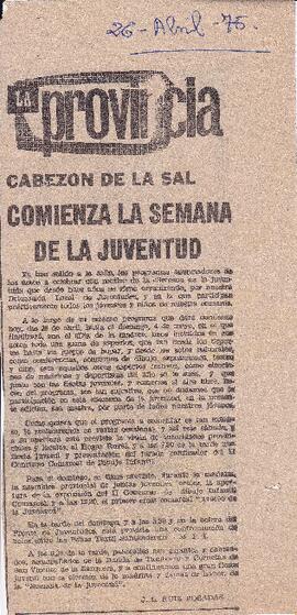 085 COMIENZA LA SEMANA DE LA JUVENTUD