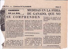 215 MEDIDAS EN LA FERIA DE GANADO, QUE NO SE COMPRENDEN