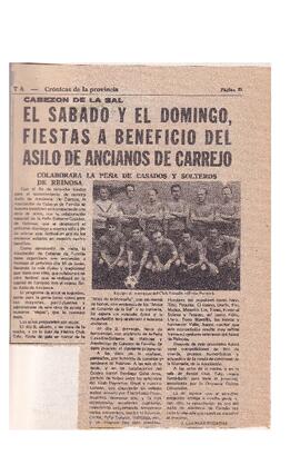 008 EL SÁBADO Y EL DOMINGO, FIESTAS A BENEFICIO DEL ASILO DE ANCIANOS DE CARREJO