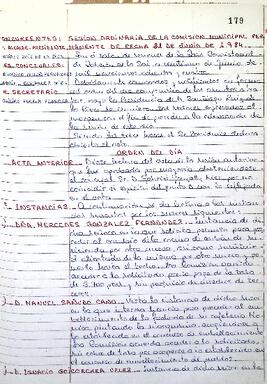 Libro de actas de sesiones de la Comisión Municipal Permanente, 1983-1984