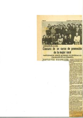 035 CLAUSURA DE UN CURSO DE PROMOCIÓN DE LA MUJER RURAL