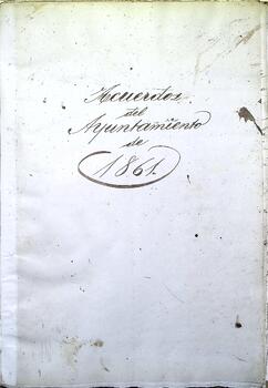 Libro de acuerdos del Ayuntamiento de Cabezón de la Sal, 1861