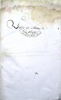Libro de actas del Ayuntamiento de Cabezón de la Sal, 1843
