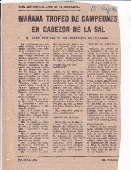 090 MAÑANA TROFEO DE CAMPEONES EN CABEZÓN DE LA SAL