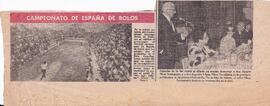 185 CAMPEONATO DE ESPAÑA DE BOLOS