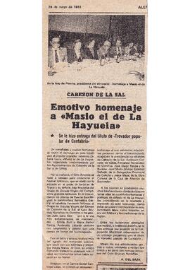 144 EMOTIVO HOMENAJE A MASIO EL DE LA HAYUELA