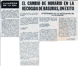191 EL CAMBIO DE HORARIO EN LA RECOGIDA DE BASURAS, UN EXITO