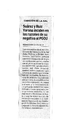 206 SUÁREZ Y RUIZ VARONA INCIDEN EN LAS RAZONES DE SU NEGATIVA AL PGOU