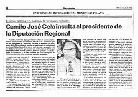 125 CAMILO JOSE CELA INSULTA AL PRESIDENTE DE LA DIPUTACIÓN REGIONAL