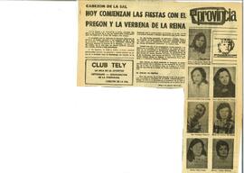 049 HOY COMIENZAN LAS FIESTAS CON EL PREGÓN Y LA VERBENA DE LA REINA