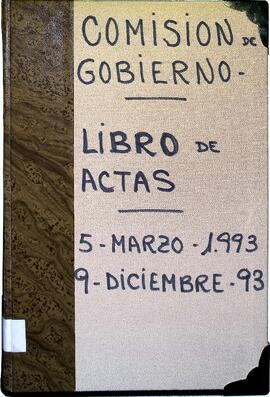 Libro de actas de la Comisión de Gobierno, 1993