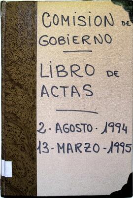 Libro de actas de la Comisión de Gobierno, 1994-1995