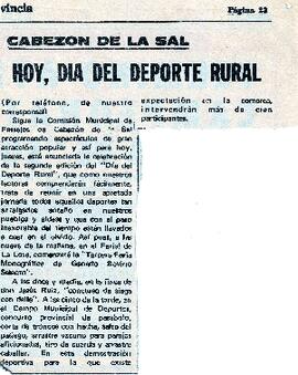 187 HOY, DÍA DEL DEPORTE RURAL