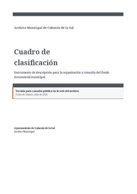 Cuadro de clasificación