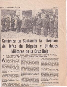 169 COMIENZA EN SANTANDER LA I REUNIÓN DE JEFES DE BRIGADA Y UNIDADES MILITARES DE LA CRUZ ROJA