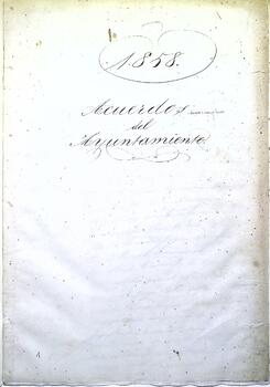 Libro de acuerdos del Ayuntamiento de Cabezón de la Sal, 1858