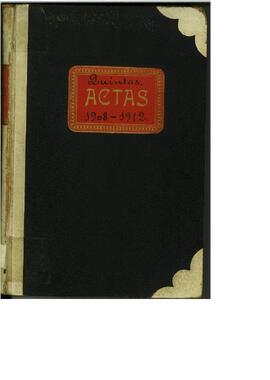 Libro de actas de sesiones para las operaciones de quintas, 1908-1912