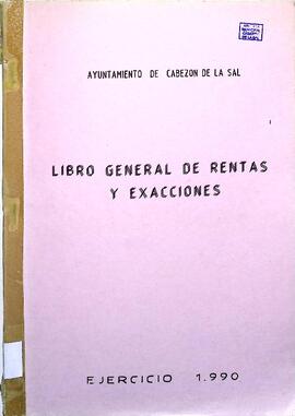 Libro general de rentas y exacciones, 1990