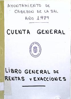 Libro general de rentas y exacciones, 1989