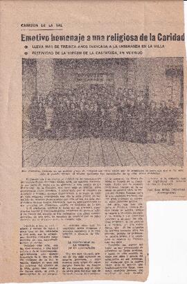 174 EMOTIVO HOMENAJE A UNA RELIGIOSA DE LA CARIDAD