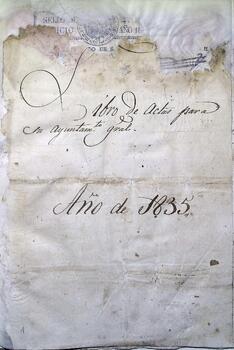 Libro de actas del Ayuntamiento de Cabezón de la Sal